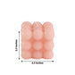 Pink bubble cube decorative paraffin wax candle set, unscented and long burning.