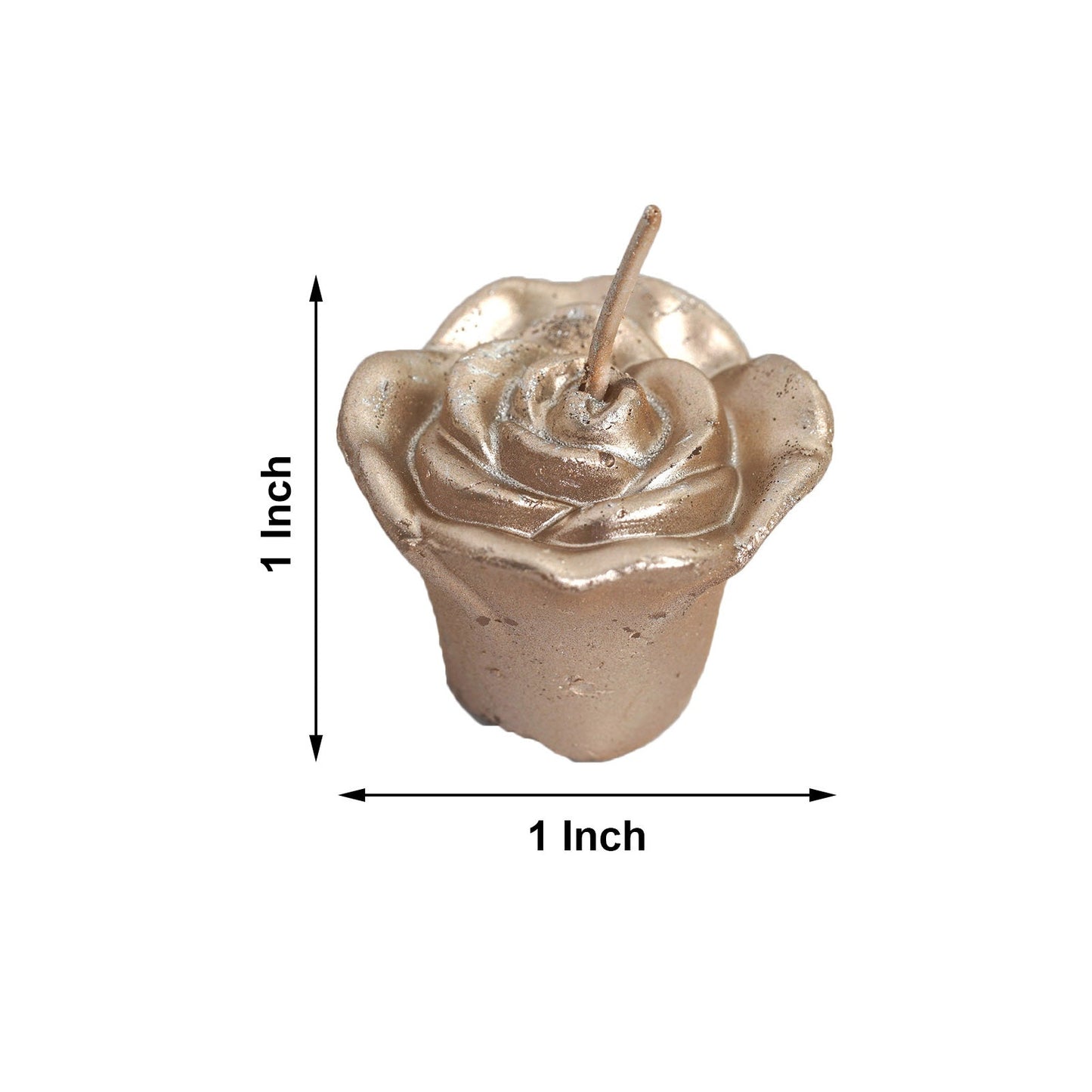 Rose gold mini rose floating candle for wedding vase fillers.