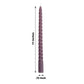 12 Pack | 11inch Violet Amethyst Premium Spiral Long Burn Wick Taper Candles