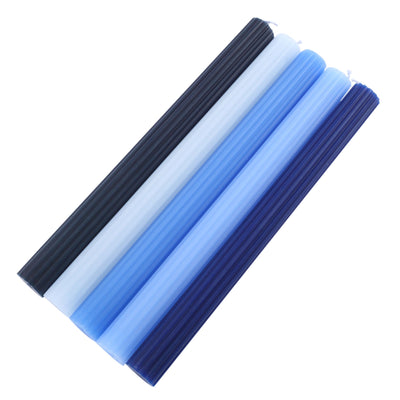 Elegant Design of Blue Taper Candles