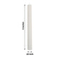 5 Pack | 9inch White Premium Unscented Ribbed Wick Taper Candles