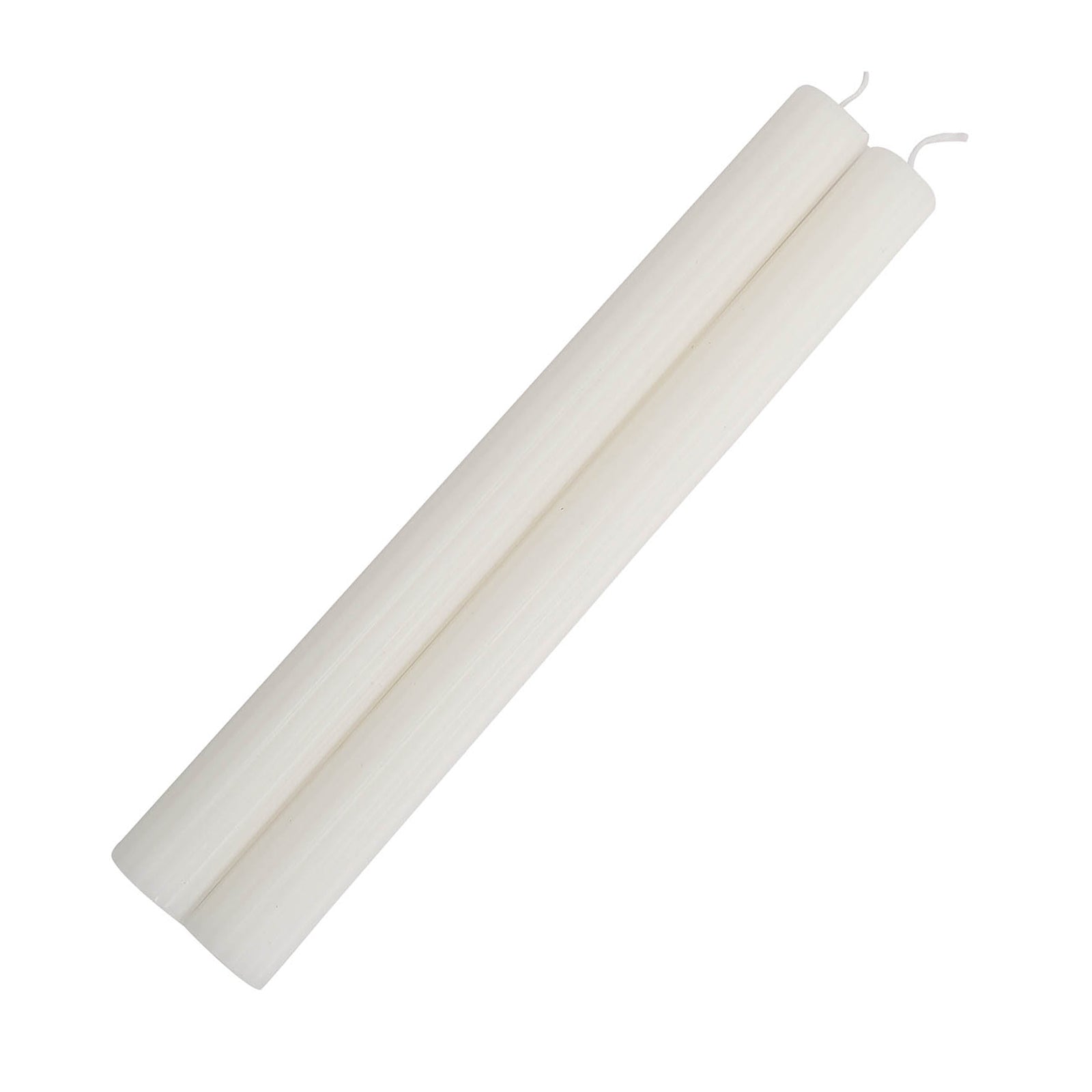 5 Pack | 9inch White Premium Unscented Ribbed Wick Taper Candles#whtbkgd