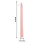 12 Pack 10 Inch Blush Rose Gold Wax Taper Candles