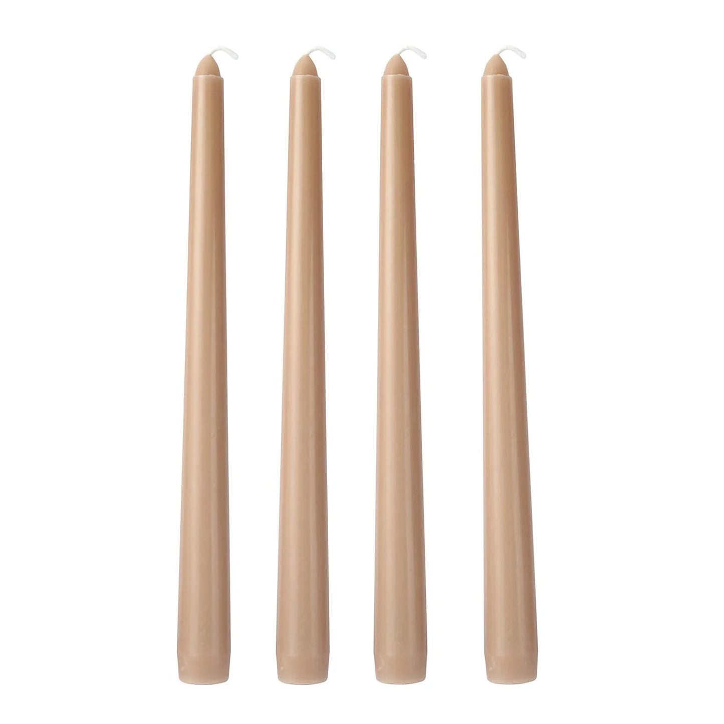 12 Pack | 10inch Beige Premium Wax Taper Candles, Unscented Candles#whtbkgd