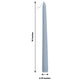 Dusty Blue 10 Inch Premium Wax Taper Candles Unscented 12 Pack