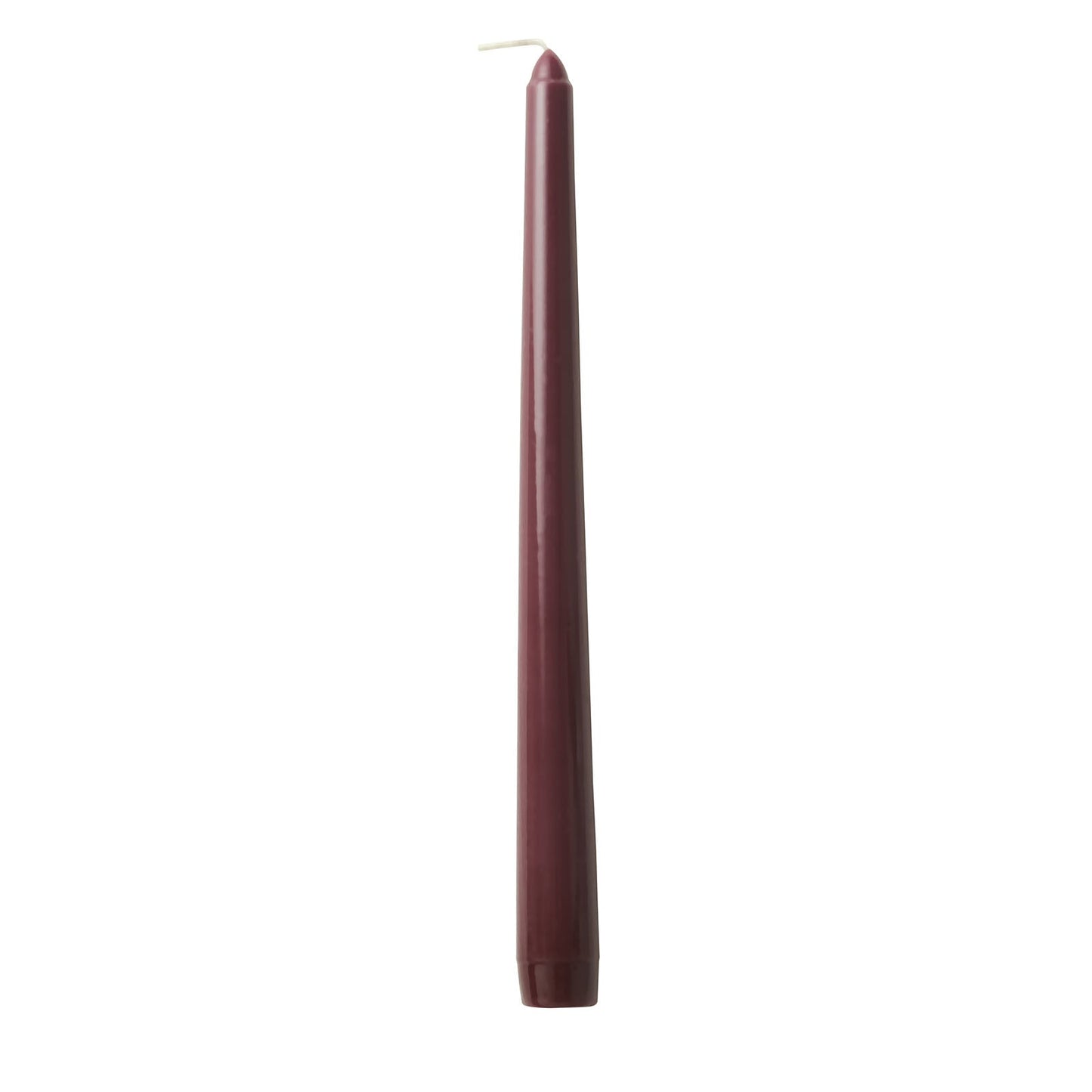 Burgundy Unscented Wax Taper Candles 10 Inch 12 Pack