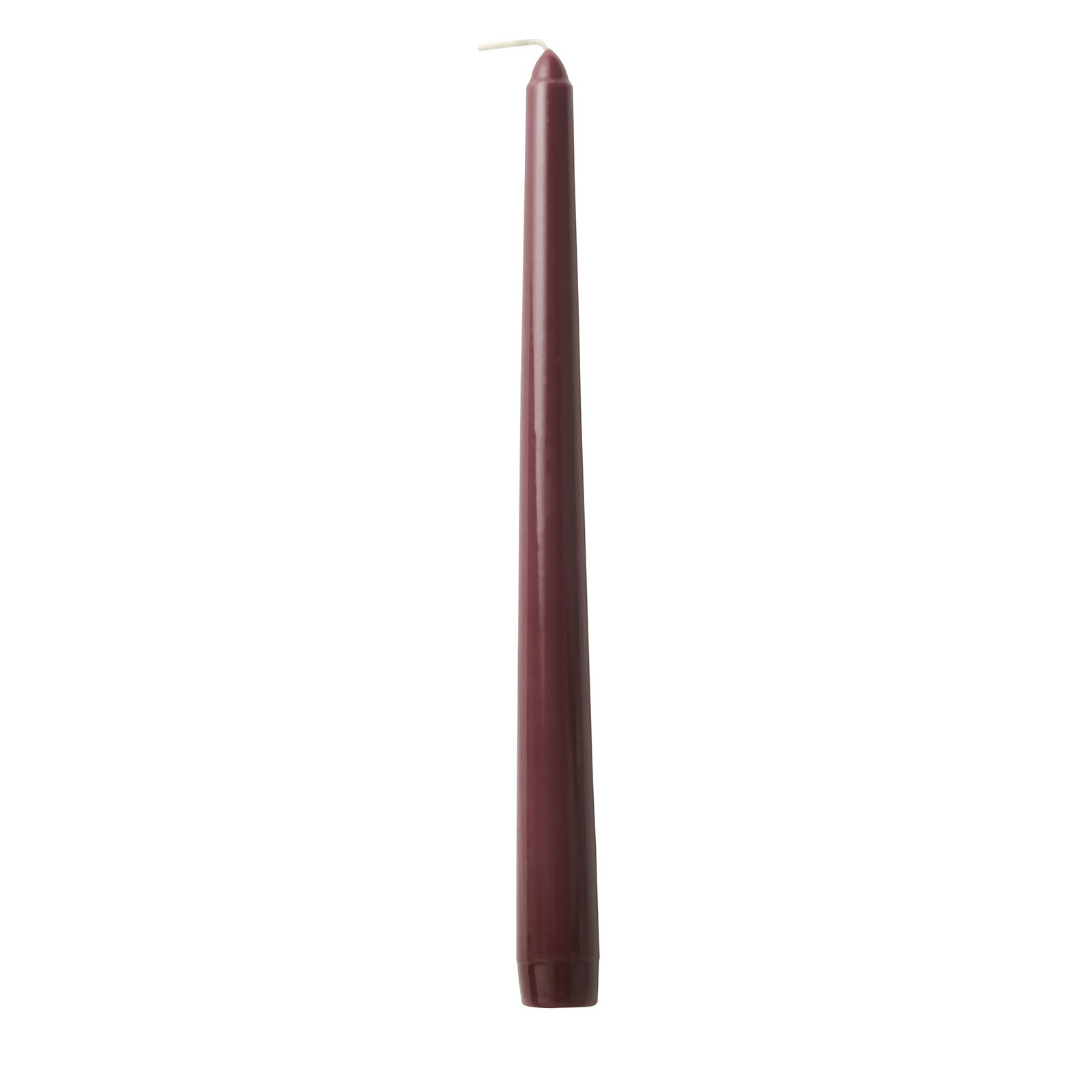 Burgundy Unscented Wax Taper Candles 10 Inch 12 Pack