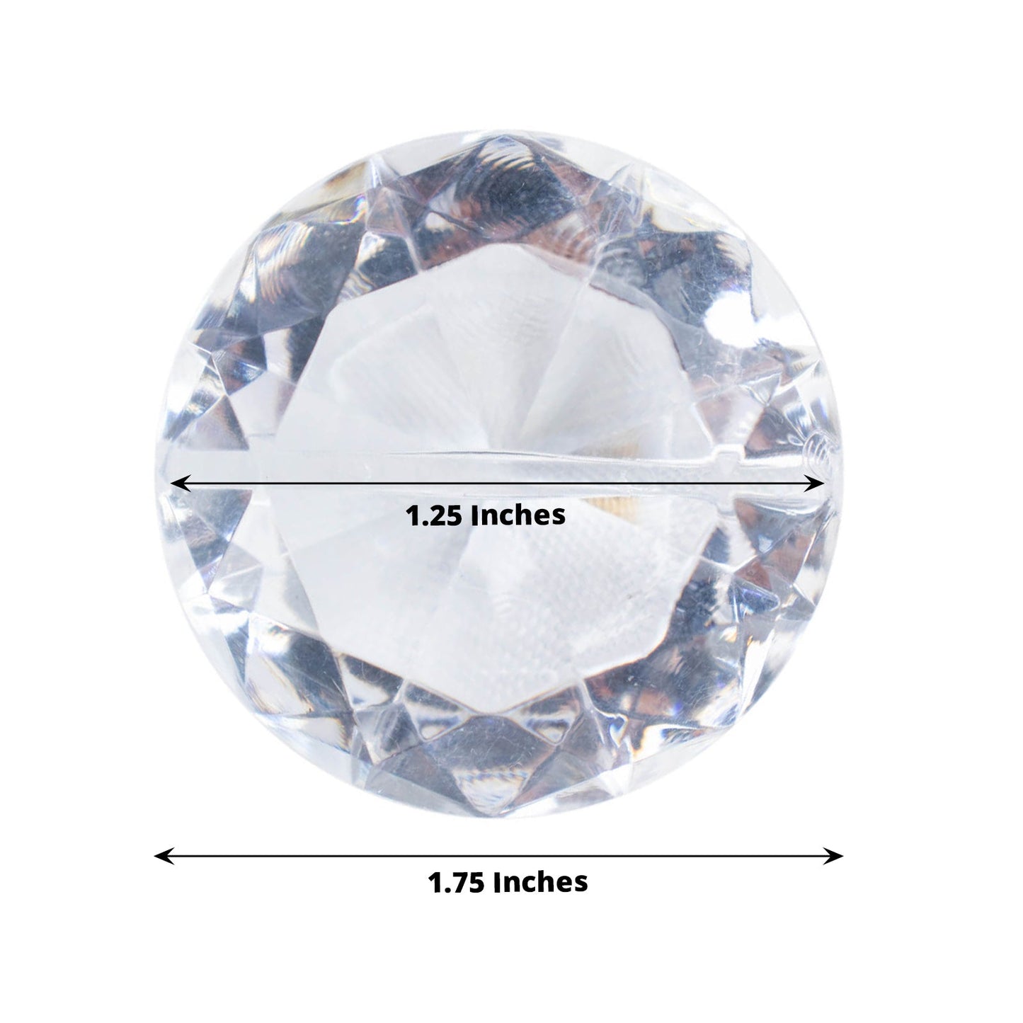 Clear diamond-shaped place card holder stands, 10 pack, 1.75 inches.