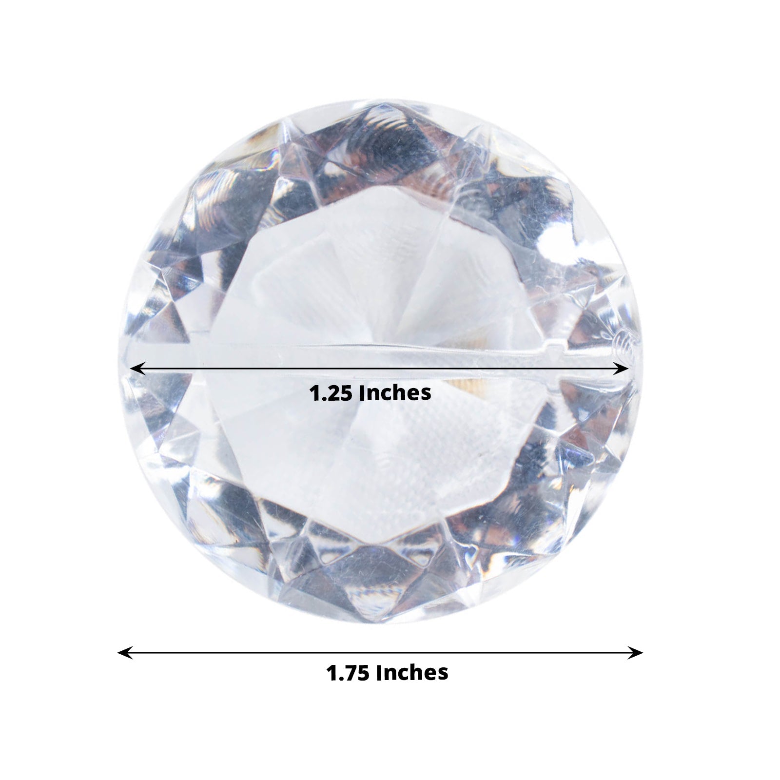 Clear diamond-shaped place card holder stands, 10 pack, 1.75 inches.