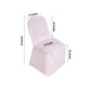 Blush Rose Gold Polyester Banquet Chair Cover, Reusable Stain Resistant Chair Cover