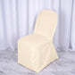 Beige Polyester Banquet Chair Cover, Reusable Stain Resistant Chair Cover