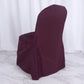 Burgundy Polyester Banquet Chair Cover, Reusable Stain Resistant Chair Cover