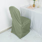 Eucalyptus Sage Green Polyester Banquet Chair Cover, Reusable Stain Resistant Chair Cover