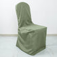 Dusty Sage Green Polyester Banquet Chair Cover, Reusable Stain Resistant Chair Cover