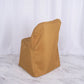 Gold Polyester Banquet Chair Cover, Reusable Stain Resistant Chair Cover