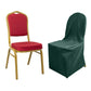 Hunter Emerald Green Polyester Banquet Chair Cover, Reusable Stain Resistant Chair Cover