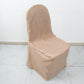 Nude Polyester Banquet Chair Cover, Reusable Stain Resistant Chair Cover