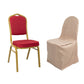 Nude Polyester Banquet Chair Cover, Reusable Stain Resistant Chair Cover