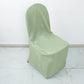 Sage Green Polyester Banquet Chair Cover, Reusable Stain Resistant Chair Cover