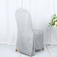 Silver Polyester Banquet Chair Cover, Reusable Stain Resistant Chair Cover