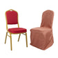 Terracotta Polyester Banquet Chair Cover, Reusable Stain Resistant Chair Cover