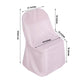 Blush Polyester Folding Round Chair Cover, Reusable Stain Resistant Chair Cover