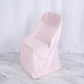 Blush Polyester Folding Round Chair Cover, Reusable Stain Resistant Chair Cover
