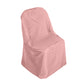 Dusty Rose Polyester Folding Round Chair Cover, Reusable Stain Resistant Chair Cover#whtbkgd 