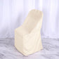 Beige Polyester Folding Round Chair Cover, Reusable Stain Resistant Chair Cover
