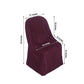 Burgundy Polyester Folding Round Chair Cover, Reusable Stain Resistant Chair Cover