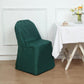 Hunter Emerald Green Polyester Folding Round Chair Cover, Reusable Stain Resistant Chair Cover