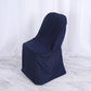 Navy Blue Polyester Folding Round Chair Cover, Reusable Stain Resistant Chair Cover