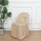 Nude Polyester Folding Round Chair Cover, Reusable Stain Resistant Chair Cover