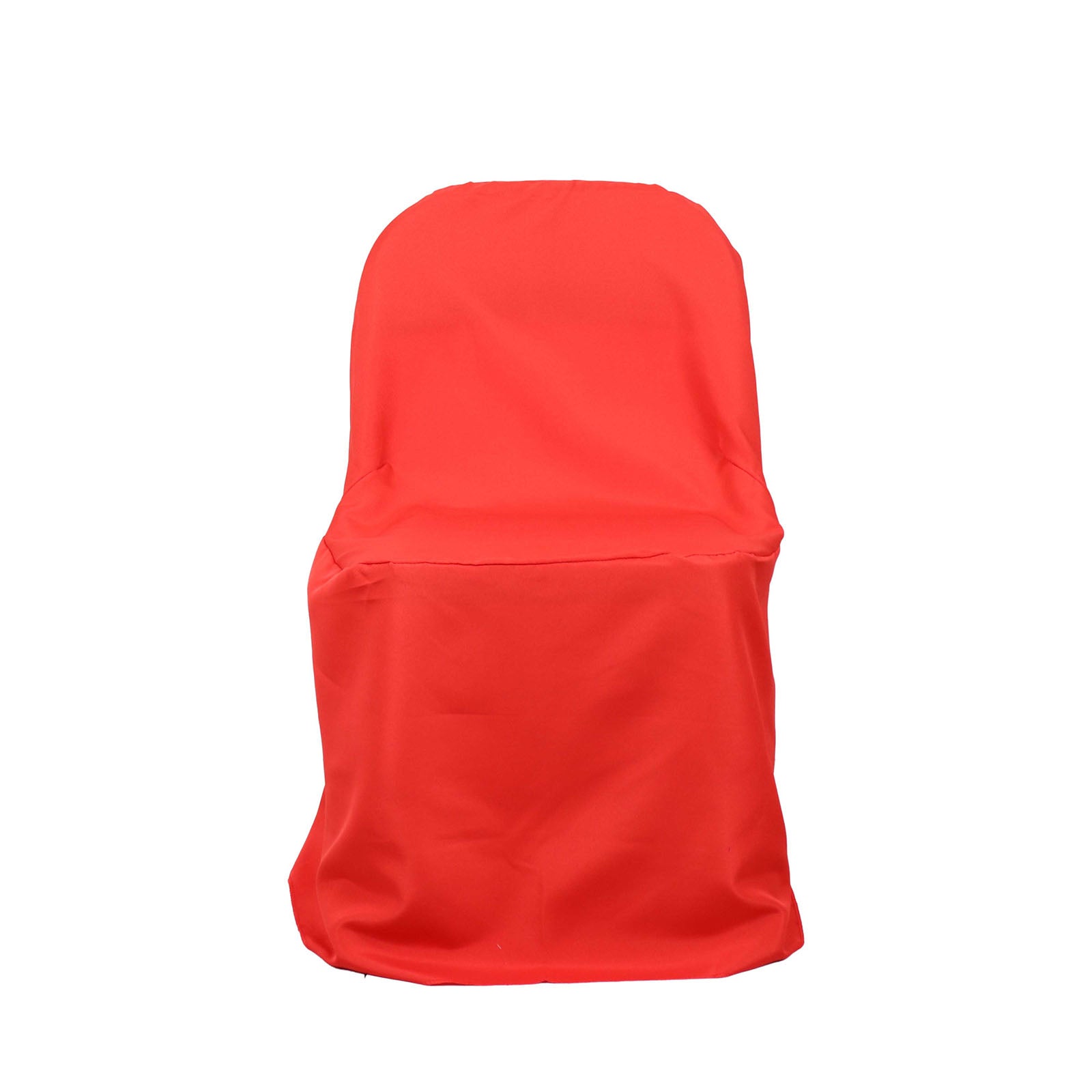 Red Polyester Folding Round Chair Cover, Reusable Stain Resistant Chair Cover