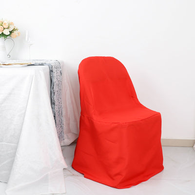 Stylish and Vibrant Red Polyester Folding Chair Cover