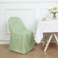 Sage Green Polyester Folding Round Chair Cover, Reusable Stain Resistant Chair Cover