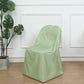 Sage Green Polyester Folding Round Chair Cover, Reusable Stain Resistant Chair Cover