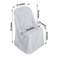 Silver Polyester Folding Round Chair Cover, Reusable Stain Resistant Chair Cover