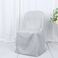 Silver Polyester Folding Round Chair Cover, Reusable Stain Resistant Chair Cover