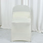 Stretch Ivory Rosette Chair Cover