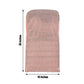 Fitted Blush Rose Gold Spandex Stretch Folding Chair Covers with Metallic Shimmer Tinsel Back
