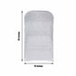 Fitted Silver Spandex Stretch Folding Chair Covers with Metallic Shimmer Tinsel Back