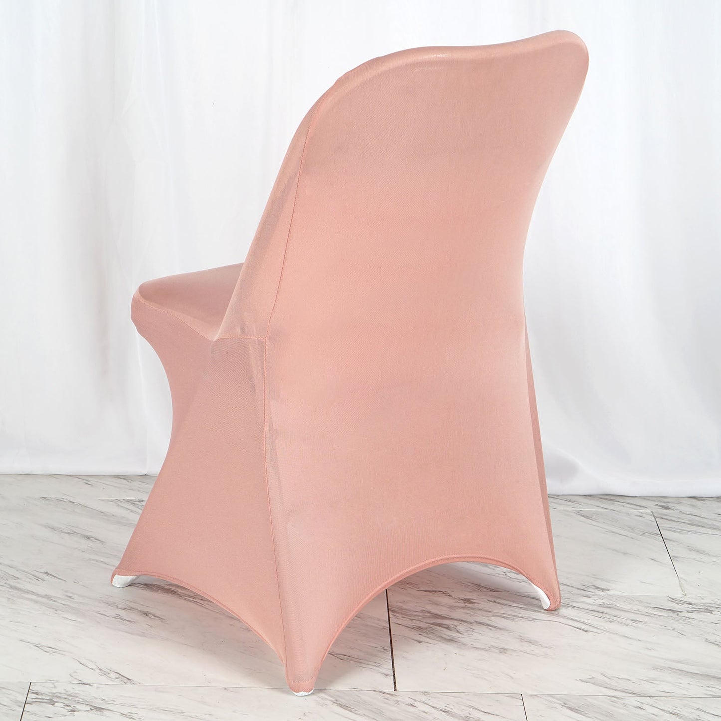 Dusty Rose Spandex Stretch Fitted Folding Chair Cover - 160 GSM