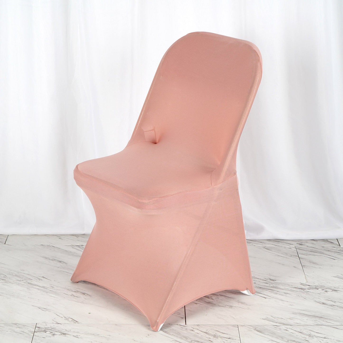 Dusty Rose Spandex Stretch Fitted Folding Chair Cover - 160 GSM