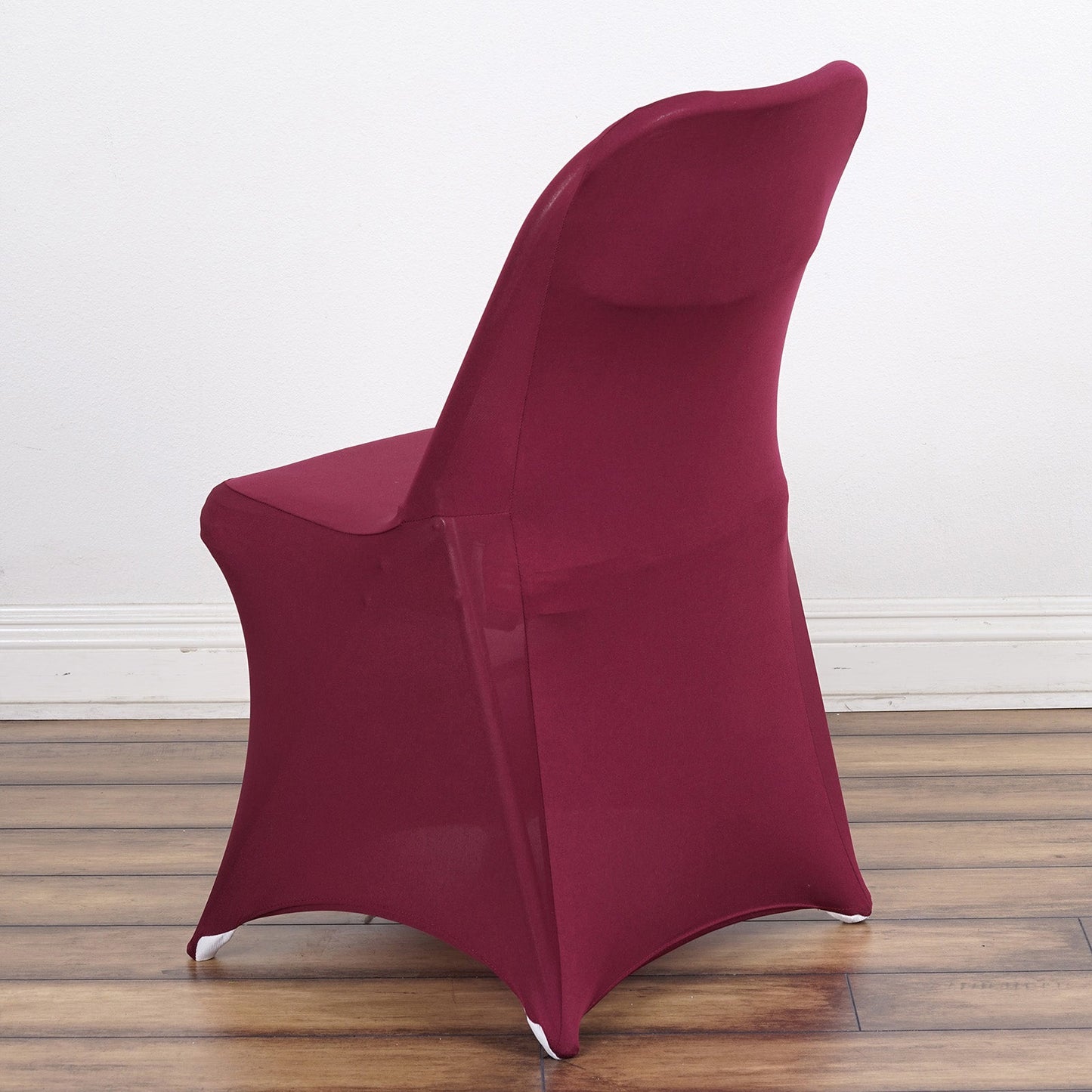 Burgundy Spandex Stretch Fitted Folding Chair Cover - 160 GSM