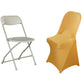 Gold Spandex Stretch Fitted Folding Chair Cover - 160 GSM