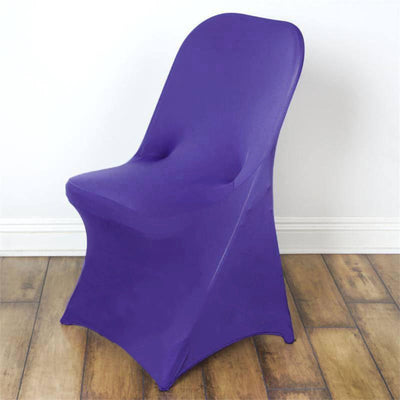 Stylish Purple Spandex Chair Covers