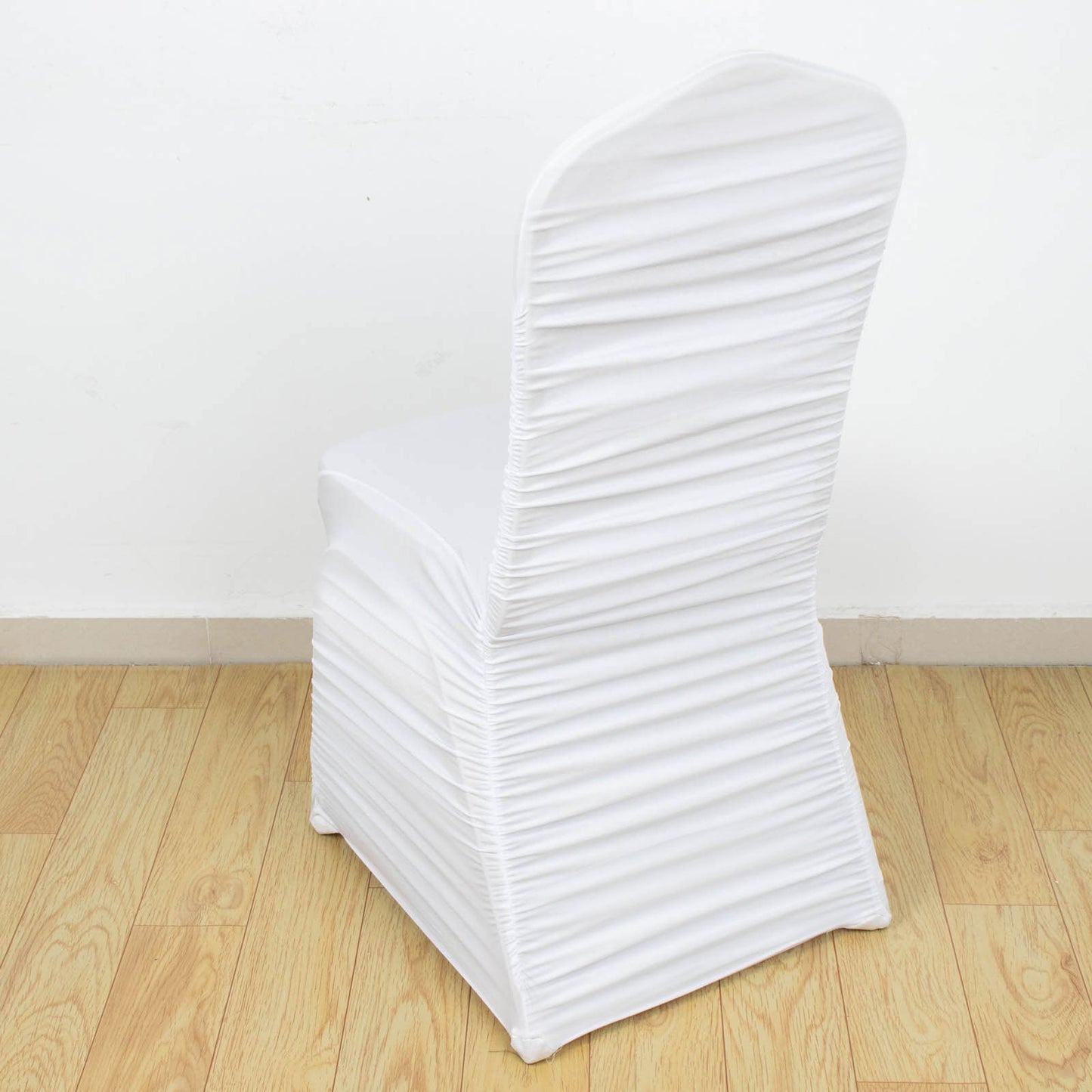 White Rouge Stretch Spandex Fitted Banquet Chair Cover