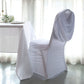 White Ruched Swag Back Spandex Fitted Banquet Chair Cover
