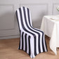 Black and White 2inch Striped Spandex Stretch Fitted Banquet Chair Cover